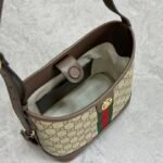 Gucci Ophidia GG Supreme Canvas Shoulder Bucket Bag Web Stripe & Double G Hardware 6