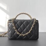 Chanel Signature Letter Handle Vanity Case 17cm Upgraded Caviar Leather Edition 6