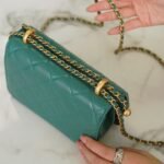Chanel 2021 Métiers d’Art Collection Mini Flap Bag 19cm Smooth Calfskin with Double Adjustable Golden Balls 6