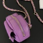 The Chanel 22SS Quilted Heart Waist Bag with Chain 3 Colors 6
