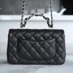 Chanel 23K Autumn/Winter Mini Classic Flap Bag 20cm The “Double C” Top Handle in Premium Quilted Leather 6