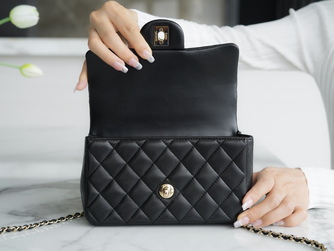 CHANEL 2022P Limited Edition Mini CF Top Handle Bag with 3D Lion Charm 7