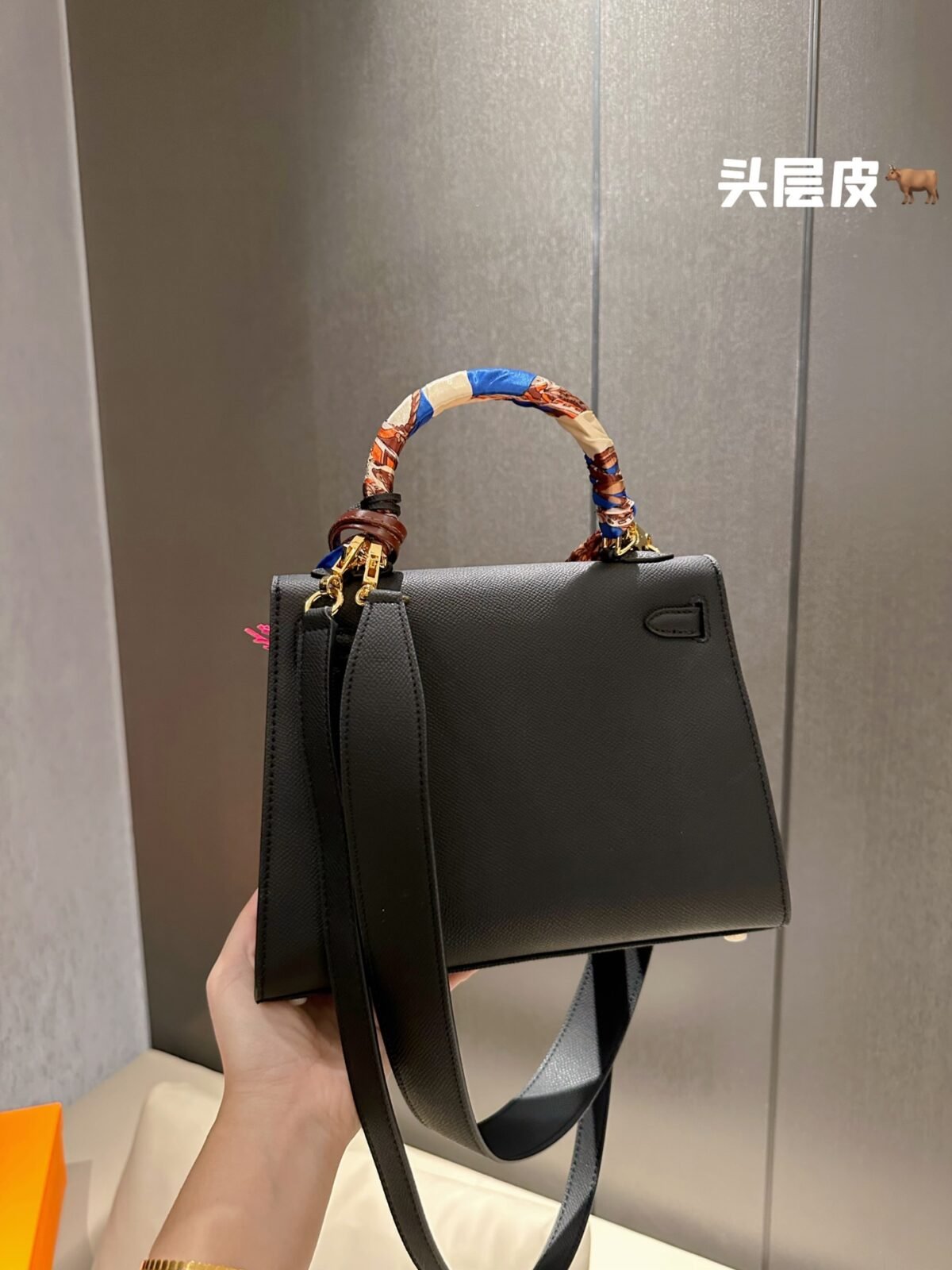 Hermès Kelly Style 25cm Birkin Handbag Top-Grain Epsom Leather Fashion Tote for Women 7