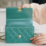 Chanel 2021 Métiers d’Art Collection Mini Flap Bag 19cm Smooth Calfskin with Double Adjustable Golden Balls 7