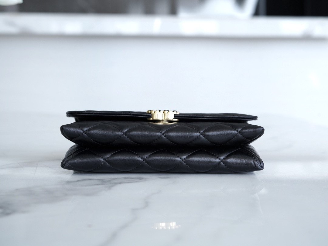 CHANEL 23K Autumn/Winter Collection The Wide Strap Crinkled Calfskin Flap Bag 18cm 7
