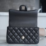 Chanel 23K Autumn/Winter Mini Classic Flap Bag 20cm The “Double C” Top Handle in Premium Quilted Leather 7