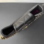 Chanel 24C 19 Hobo Underarm Bag 29cm Black Maxi Quilted Lambskin Half-Moon Crescent Shoulder Bag 7