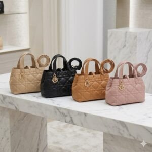 Dior Toujours Bag Macrocannage Calfskin Tote Bag Versatile Transformable Design