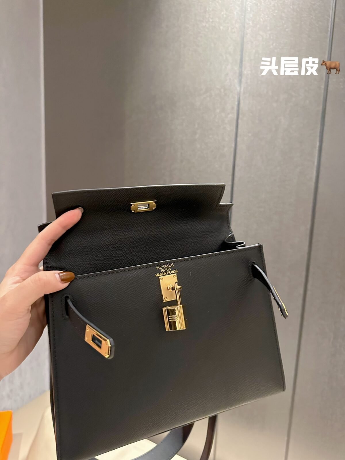 Hermès Kelly Style 25cm Birkin Handbag Top-Grain Epsom Leather Fashion Tote for Women 8
