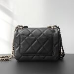 Chanel 23B Fall/Winter Calfskin Quilted Flap Bag with Gold Coin & Iconic Charms 19cm Black 8
