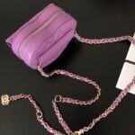 The Chanel 22SS Quilted Heart Waist Bag with Chain 3 Colors 8