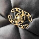 Chanel 24C 19 Hobo Underarm Bag 29cm Black Maxi Quilted Lambskin Half-Moon Crescent Shoulder Bag 9