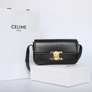 Celine Triomphe Bag Shiny Calfskin Leather Shoulder Bag 5 Colors Smooth Lambskin Crossbody for Women 1