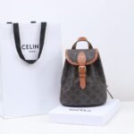 CELINE Triomphe Canvas Backpack Vintage Monogram Leather Bookbag in Mini and Large Sizes Rucksack 1