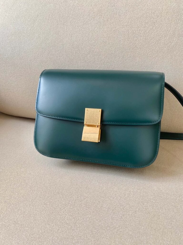 Celine Classic Box Bag 24cm Medium Liége Calfskin Crossbody Handbag 6 Colors – Image 1 Celine Classic Box Bag 24cm Medium Liége Calfskin Crossbody Handbag 6 Colors – Image 1
