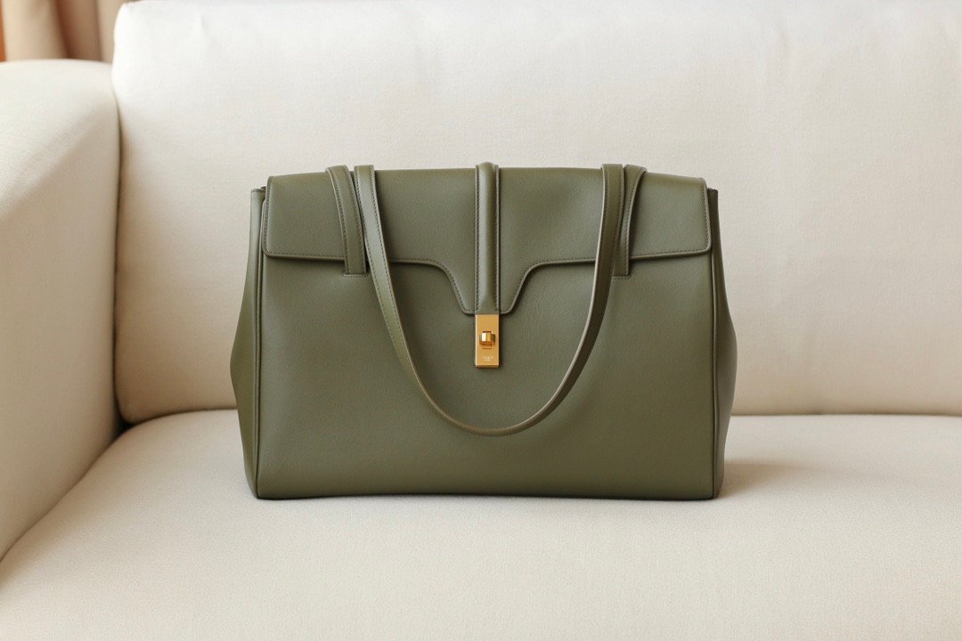CELINE Large Soft 16 Shoulder Bag 38cm Calfskin Leather Tote & Designer Work Bag for Women 1