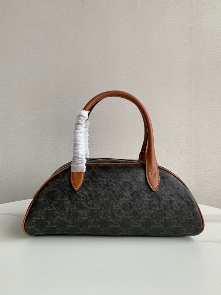 Celine TECKEL Medium Triomphe Canvas Handbag Vintage-Inspired Dachshund Bag – Image 2