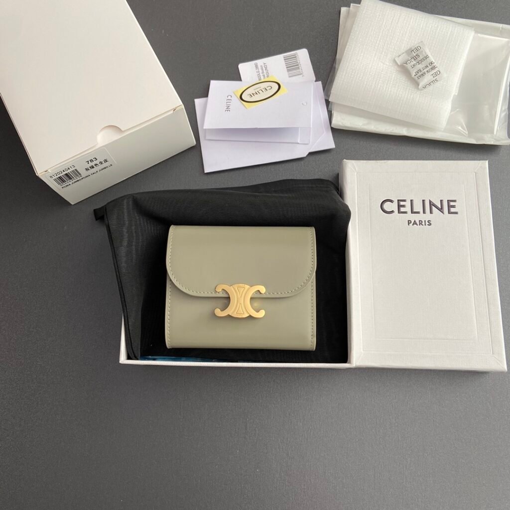 CELINE Triomphe Small Wallets 9.5cm 6 Seasonal Colors – Image 12 CELINE Triomphe Small Wallets 9.5cm 6 Seasonal Colors – Image 12