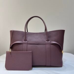 Loro Piana Ghiera Shopper Large Leather Tote Bag 40cm Grained Leather Handbag with Cashmere Lining and Detachable Pouch for Work and Travel Loro Piana Ghiera Shopper Large Leather Tote Bag 40cm Grained Leather Handbag with Cashmere Lining and Detachable Pouch for Work and Travel