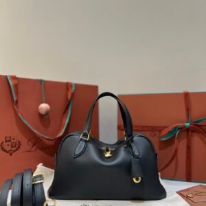 Loro Piana Needle Small Bag 5 Colors 31cm Premium Leather Handbag with Adjustable Strap and Internal Pouch Loro Piana Needle Small Bag 5 Colors 31cm Premium Leather Handbag with Adjustable Strap and Internal Pouch