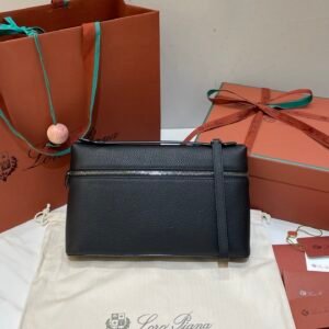 Loro Piana Extra Pouch L29 Grained Calfskin Clutch 29cm Minimalist Designer Lunch Box Bag Detachable Wristlet Loro Piana Extra Pouch L29 Grained Calfskin Clutch 29cm Minimalist Designer Lunch Box Bag Detachable Wristlet
