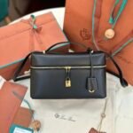 Loro Piana Extra Bag 27 Premium Calfskin Handbag with Steel Hardware Timeless Quiet Luxury Top-Handle Bag 4 Colors Loro Piana Extra Bag 27 Premium Calfskin Handbag with Steel Hardware Timeless Quiet Luxury Top-Handle Bag 4 Colors