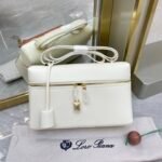 Loro Piana Extra Bag L27 Luxury Saddle Leather Crossbody & Shoulder Bag for Women 27cm Vanity Top-Handle Bag Loro Piana Extra Bag L27 Luxury Saddle Leather Crossbody & Shoulder Bag for Women 27cm Vanity Top-Handle Bag
