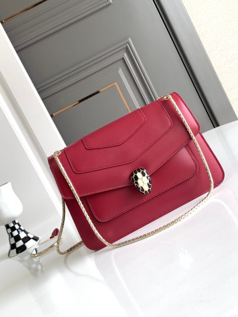 BVLGARI Serpenti Forever Shoulder Bag 25cm Calfskin Chain Bag in 3 Colors with Smart Chip – Image 2