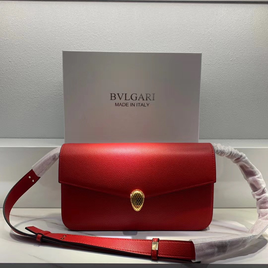 Bvlgari x Alexander Wang Collaboration Serpenti in Love Collection Mini Leather Shoulder Bag 26cm Calfskin Crossbody Bag with Iconic Snakehead Closure 4 Colors Bvlgari x Alexander Wang Collaboration Serpenti in Love Collection Mini Leather Shoulder Bag 26cm Calfskin Crossbody Bag with Iconic Snakehead Closure 4 Colors