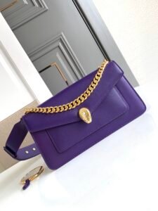 BVLGARI Serpenti East-West Maxi Chain Bag Bright Amethyst Purple Calf Leather BVLGARI Serpenti East-West Maxi Chain Bag Bright Amethyst Purple Calf Leather