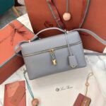 Loro Piana Extra Bag 27 Premium Calfskin Handbag with Steel Hardware Timeless Quiet Luxury Top-Handle Bag 4 Colors Loro Piana Extra Bag 27 Premium Calfskin Handbag with Steel Hardware Timeless Quiet Luxury Top-Handle Bag 4 Colors