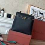 Loro Piana Extra Pocket L23.5 Grain Leather Backpack 22x23cm Quiet Luxury Minimalist Designer Handbag for Women