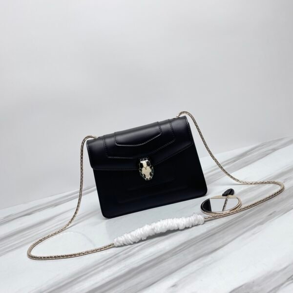 10 Bvlgari Serpenti Forever Calfskin Shoulder Bag with Single Chain Strap Small 20cm 3 Colors