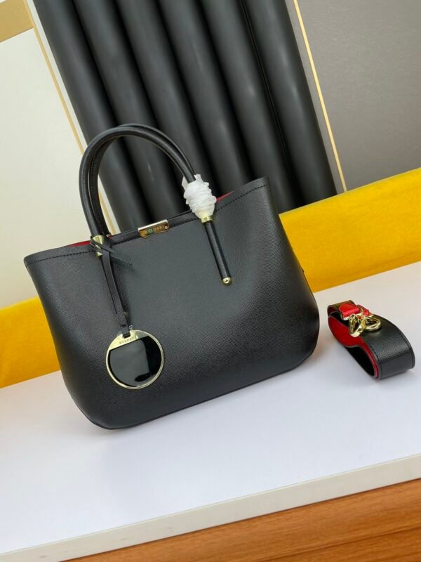 10 BVLGARI Style Luxury Two-Piece Tote Bag Set Premium Palm Leather Handbag with Removable Pouch