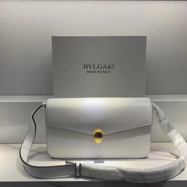 10 Bvlgari x Alexander Wang Collaboration Serpenti in Love Collection Mini Leather Shoulder Bag 26cm Calfskin Crossbody Bag with Iconic Snakehead Closure 4 Colors