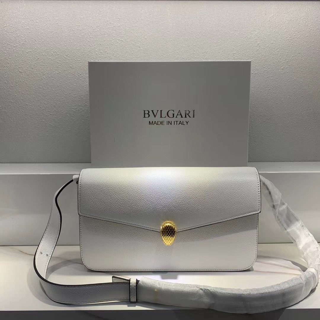 Bvlgari x Alexander Wang Collaboration Serpenti in Love Collection Mini Leather Shoulder Bag 26cm Calfskin Crossbody Bag with Iconic Snakehead Closure 4 Colors Bvlgari x Alexander Wang Collaboration Serpenti in Love Collection Mini Leather Shoulder Bag 26cm Calfskin Crossbody Bag with Iconic Snakehead Closure 4 Colors