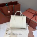Loro Piana Loom L25 Handbag 25cm Tender Calfskin Leather Top-Handle Bag with Crossbody Strap and Iconic Padlock