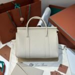 Loro Piana Loom L32 Handbag 33cm Tender Calfskin Luxury Designer Tote Bag with Gold Padlock & Removable Pouch
