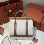 Loro Piana Loom L32 Bag 33cm Designer Canvas & Leather Tote Handbag Work & Travel Satchel with Detachable Pouch