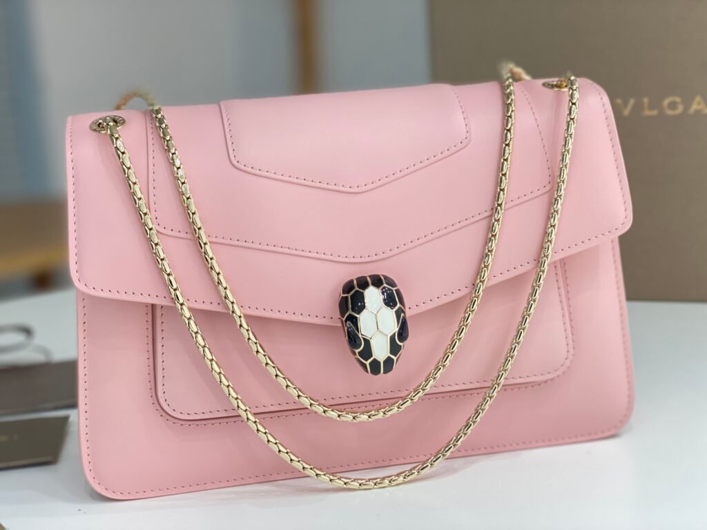 BVLGARI Serpenti Forever Shoulder Bag 25cm Calfskin Chain Bag in 3 Colors with Smart Chip – Image 9