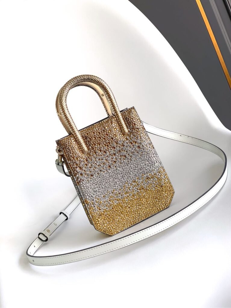 BVLGARI Serpentine Mini Tote Bag Ombre Crystal Embellished Suede Luxury Snake Handle Crossbody Handbag – Image 8 BVLGARI Serpentine Mini Tote Bag Ombre Crystal Embellished Suede Luxury Snake Handle Crossbody Handbag – Image 8