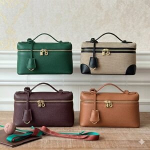 Loro Piana Extra Pocket L19 High-End Top Handle Bag with Detachable Leather Shoulder Strap