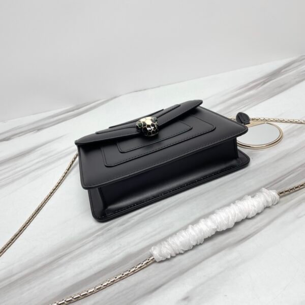 12 Bvlgari Serpenti Forever Calfskin Shoulder Bag with Single Chain Strap Small 20cm 3 Colors