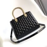 BVLGARI Serpentine Duo Tote Bag 21.5cm Designer Quilted Patent Leather Evening Bag with Snake Handles BVLGARI Serpentine Duo Tote Bag 21.5cm Designer Quilted Patent Leather Evening Bag with Snake Handles