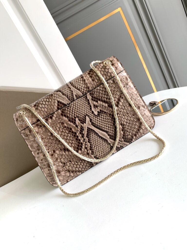 BVLGARI Serpenti Forever Python Bag Misty Opal Grey Shiny Python Skin Top Handle & Shoulder Bag 2 Sizes – Image 13 BVLGARI Serpenti Forever Python Bag Misty Opal Grey Shiny Python Skin Top Handle & Shoulder Bag 2 Sizes – Image 13