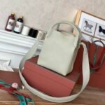 Loro Piana Medium Bale Bag Grained Calfskin Minimalist Bucket Bag with Detachable Shoulder Strap 6 Colors