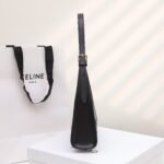 CELINE Triomphe Embossed Calfskin Shoulder Bag Matte Leather Mini Hobo Underarm Bag Handbag for Women 13