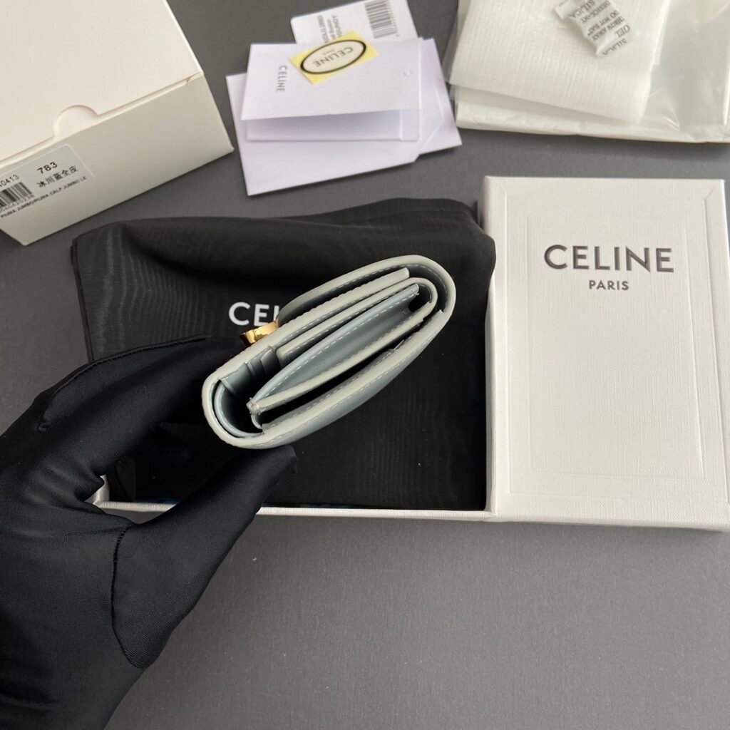 CELINE Triomphe Small Wallets 9.5cm 6 Seasonal Colors – Image 2 CELINE Triomphe Small Wallets 9.5cm 6 Seasonal Colors – Image 2