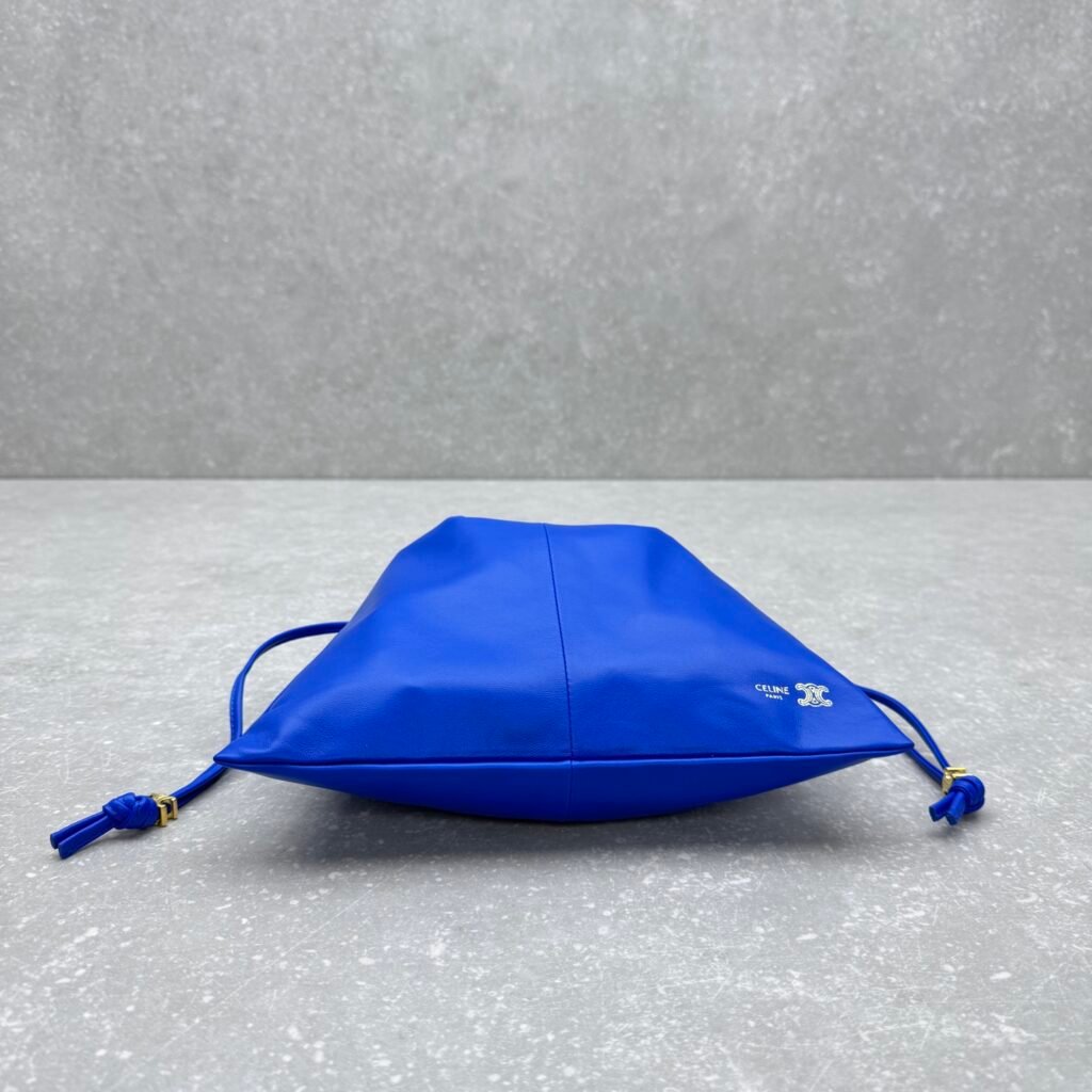 CELINE CRYSTAL Drawstring Pouch Bag 27x31cm The Ultimate Lambskin Cloud Bag &ndash; Image 8