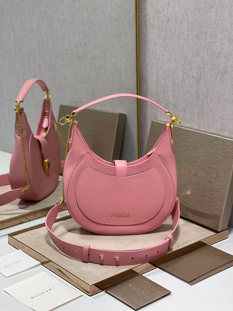 BVLGARI Serpenti Ellipse Large Crossbody Bag Calf Leather Crescent Shoulder Bag with Snakehead Closure 4 Colors – Image 10 BVLGARI Serpenti Ellipse Large Crossbody Bag Calf Leather Crescent Shoulder Bag with Snakehead Closure 4 Colors – Image 10